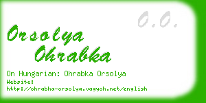 orsolya ohrabka business card
